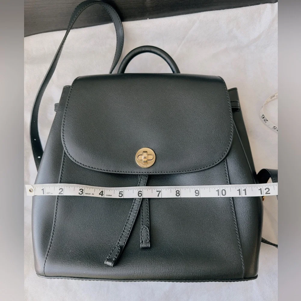 NWT Michael Kors Rivington Medium Leather Backpack in Black - Picture 12 of 16